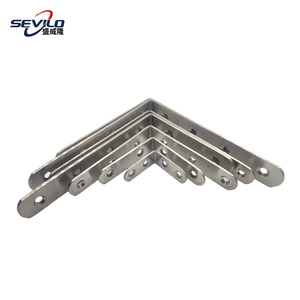 Support d'angle en acier inoxydable SEVILO pour étagère, blanc/transparent, <span class=keywords><strong>fixation</strong></span> simple face - Product Image 3