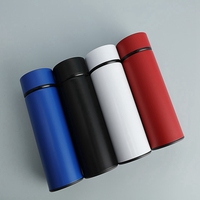 Botella de agua termo, frasco de acero inoxidable, botellas deportivas inteligentes de 500ml con tapa inteligente, tazas de oficina aisladas, vasos inteligentes de 500ml