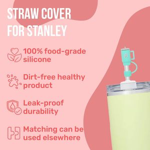 Couverture de paille en silicone de couleur variable pour accessoires de tasse Stanley Stanley - Product Image 2