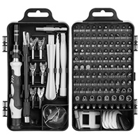 Jeu de tournevis de précision 135-en-1 avec 110 mini embouts outil de réparation multi-appareils pour téléphones mobiles PC poignée en plastique pour la maison