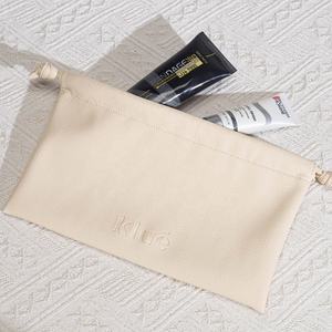 Bolsa de Cuero PU con Logotipo Personalizado, Bolsa de Cosméticos Impermeable con Cordón, Bolsa de Viaje para Artículos de Aseo, Bolsa de Cuero para Regalo - Product Image 2