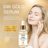Sérum Visage Naturel à l'Or 24K Marque Blanche – Raffermissant et Hydratant – Essence Liquide Soin de la Peau