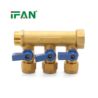 Collecteur en laiton IFAN de qualité export avec raccords PEX pour tuyaux composites
