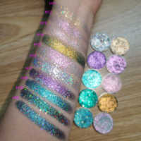 Fard à paupières monochromatique pressé caméléon, à pigments intenses, à changement de couleur, longue tenue, effet métallique multichrome