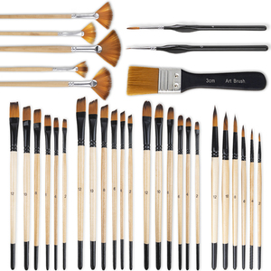 Boyi Xuan nuevo superventas 31 Uds detalle <span class=keywords><strong>fino</strong></span> miniatura Guoache juego de pinceles de artista para pintura de acuarela al óleo acrílica - Product Image 1