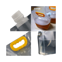 Haute capacité 3 5 litres gallon huile bière jus boisson liquide stockage debout bec pochette pliable Portable eau sac en plastique