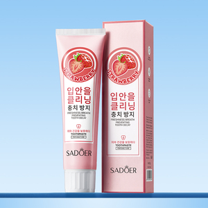 ยาสี<span class=keywords><strong>ฟัน</strong></span>ลดกลิ่นปากสตรอเบอรี่แบบเกาหลีที่ช่วยป้องกันฟันผุและขจัดคราบฟันทำให้ฟันงอกขึ้น - Product Image 5