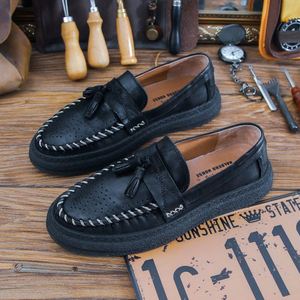 Mocasines de Cuero para Hombre, Modelo 2025, para Oficina, con Suela de Goma Suave, de Alta Gama, con Aumento de Altura - Product Image 5