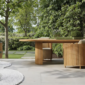 Sang Trọng Hiện Đại 4-Ghế Ăn Đặt Trọng Lượng Nhẹ Hình Bầu Dục Bàn Ăn Với Gỗ Gỗ Phòng Ăn Ghế Cho Khách Sạn Lối vào Biệt Thự - Product Image 4