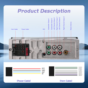 Reproductor MP3 para Auto Podofo 1DIN con Altavoz Integrado, <span class=keywords><strong>Radio</strong></span> FM AM, USB/AUX, Botón MP3 con Luz, Estéreo para Auto - Product Image 4