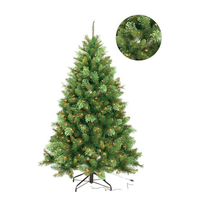 Arbre de Noël Artificiel de Luxe à Charnières, Vente en Gros Direct Usine, Branches Épaisses de 1,5m à 3m, Ignifuge, Écologique, Lumières LED