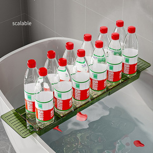 Retractable <b>Kitchen</b> Sink Drain Basket Square <b>Plastic</b> Dish Rack For Bowl And Utensil L Size - Product Image 3