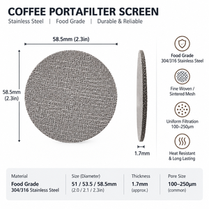 Grille <span class=keywords><strong>de</strong></span> tamisage pour expresso <span class=keywords><strong>en</strong></span> acier inoxydable, maille métallique, découpe précise, granulométrie personnalisée, pour boulangerie et kit <span class=keywords><strong>de</strong></span> café <span class=keywords><strong>de</strong></span> camping, livraison rapide - Product Image 3