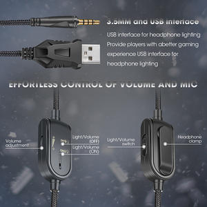 Muestra Gratuita de Auriculares para Juegos <span class=keywords><strong>ONIKUMA</strong></span> K8 Snow Camouflage Tácticos con Sonido Estéreo 7.1, Luz RGB Profesional - Product Image 5