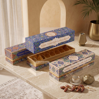 Caja de Embalaje de Lujo Personalizada con Tapa y Base Doradas para Dulces del Eid, Caja de Regalo de Lujo para Ramadán con Inserto de EVA