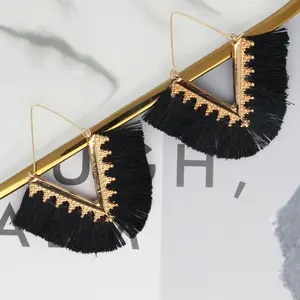 2020 New Tassel Earrings for Women Bohemian Retro V Shape Rope Fringes Drop Earrings Wedding Party Ethnic Dangle Earrings