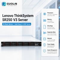 ThinkSystem SR250 V3 1U Rack Server Perangkat Keras Enterprise Ringkas untuk Infrastruktur IT Kantor SMB dan Server Hosting IDC