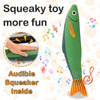 Juguete de peluche duradero con forma de pez para gatos, con sonido, para masticar, interactivo y con movimiento, para venta al por mayor
