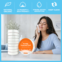 Toalla de Baño Desechable de Viscosa No Tejida, Biodegradable, con Logotipo Personalizado OEM, Bajo MOQ, Comprimida, Ecológica, Suave para la Piel, 30x60cm