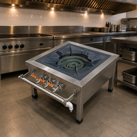 Peralatan Dapur Restoran Komersial Counter Top 6 Tungku Kompor Gas Stainless Steel 24'' Griddle Salmander