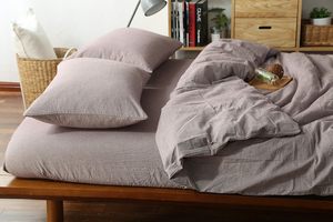 Copripiumino in cotone lavato OEM 100% traspirante e assorbente l'umidità <span class=keywords><strong>lenzuola</strong></span> personalizzabili, federe, copripiumini - Product Image 3