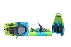 2026 Bateau à pédales pour 1 personne, système à hélice double, conception modulaire, rangement portable, CE OEM ODM, gonflable, pliable, pour lac, rivière, mer et usage côtier - Product Image 3