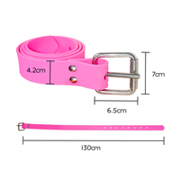 Ceinture de plongée en silicone avec logo personnalisé DPR et boucle en acier inoxydable 130 cm