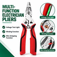 Pince multifonction 8 en 1 pour électricien, testeur de tension, dénudeur de fils, coupe-fils, pince à sertir, outil de 2 à 6 mm² pour la réparation de câblage électrique