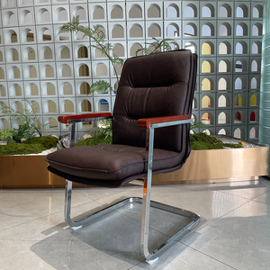 Modern Ergonomic Visitor CantileverGenuine Leather Luxury Conference Room <strong>Chair</strong>,executive Office Visitors <strong>Chairs</strong> Without Wheels - Product Image 6