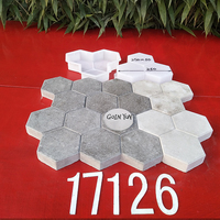 Feuille d'érable hexagonale rentable modèle 17126 moule de pavage de brique de pavage en béton