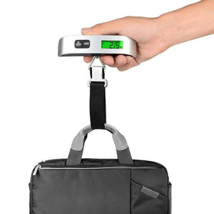 Balance numérique portable pour bagages, écran LCD rétroéclairé, capacité 50 kg, batterie, acier inoxydable, vente chaude - Product Image 2