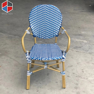 Ngoài Trời Quán Cà Phê Cửa Hàng Và <span class=keywords><strong>Bistro</strong></span> 2 Ghế Hải Quân Mây Dệt Bảng Thiết Lập - Product Image 5