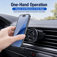 Support de téléphone magnétique universel à clipser pour voiture, fixation par ventouse, hauteur réglable, rotation à 360 degrés, idéal pour les trajets quotidiens