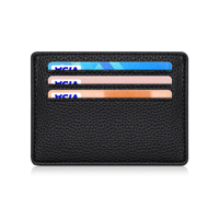 Dompet Tipis Saku Depan Minimalis Fashion PU Tempat Kartu Anti RFID Penutup Terbuka Dompet Pendek Lapisan Nilon JIANJI