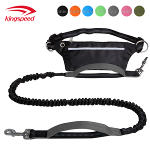 Tugas berat reflektif Dual empuk tahan air nilon seng logam campuran kantong pinggang untuk anjing berjalan Jogging berlari tali bebas genggam - Product Image 4