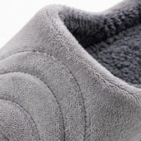 Pantoufles d'intérieur en microfibre gaufrée, doublées polaire, antidérapantes, pour l'hiver