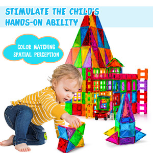 Trẻ Em Từ Gạch 100 Pcs Khối Xây Dựng Đầy Màu Sắc 120 Pcs Nam Châm Từ Khối Xây Dựng Từ Gạch Cho Bé - Product Image 2