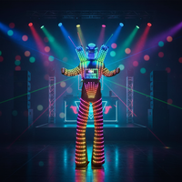 Costume de robot LED lumineux pour adultes, idéal pour le Nouvel An chinois, Noël, les fêtes, les spectacles sur scène, les clubs, la danse de salon et la mode.