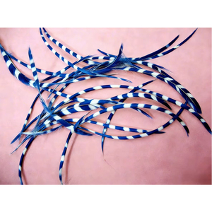 Plume de biot colorée estampée pour loisirs créatifs, coiffure, déguisement, montage de mouches de pêche, ornement, décoration à franges de rêve - Product Image 3