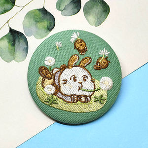 Dessin animé broderie Badge moderne traditionnel découpe fer blanc broche tissu tissé pour cadeaux de fête nouvel an chinois père - Product Image 5