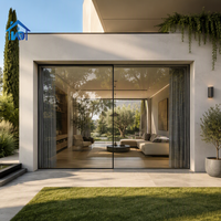 Portes coulissantes en aluminium personnalisées pour patio et balcon, double vitrage trempé, porte en verre robuste, portes coulissantes en aluminium