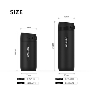 Trigger <span class=keywords><strong>Action</strong></span> Logo personnalisé 600ml Tasse de bouteille de voyage en acier inoxydable à double paroi étanche - Product Image 4