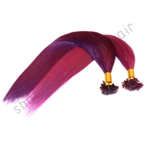 China Supplier Double Drawn Real Hair Extensions Human Hair Enzo Keratin Hair Treatment Customized Red Color Pre Bonded U Tips