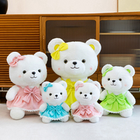 Jouets en peluche en gros sur le thème des animaux - Lapin en robe, mouton et chat, plusieurs modèles pour les boutiques de cadeaux