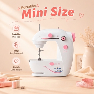 CBT-0307 Machine à coudre miniature de bureau électronique à moteur <span class=keywords><strong>DC</strong></span> et adaptateur <span class=keywords><strong>AC</strong></span>, directement de l'usine, adaptée à différents marchés - Product Image 1