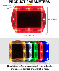 Cubierta para PC de alta resistencia a los golpes, ligera y delgada, con luz <span class=keywords><strong>solar</strong></span> intermitente de 20T para carreteras, baliza <span class=keywords><strong>solar</strong></span> para pavimento de carretera, ojo de gato. - Product Image 5