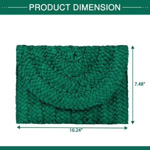 Vente en gros de sacs à main tissés pochettes d'été en paille sacs de plage pour femmes - Product Image 4