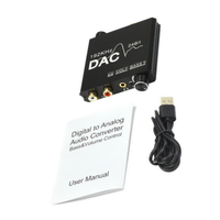 Convertisseur DAC coaxial optique Convertisseur audio numérique vers analogique avec commandes de volume pour équipement de radiodiffusion et de télévision