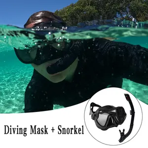 JSJM大框硅胶成人通气管潜水面罩批发潜水眼镜通气管套装泳池户外游泳