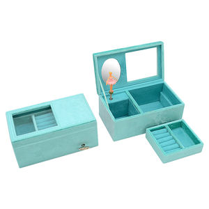 Botón giratorio de terciopelo personalizado, carrusel de baile de bailarina, canciones de feliz cumpleaños, música, caja de joyería de lujo - Product Image 2